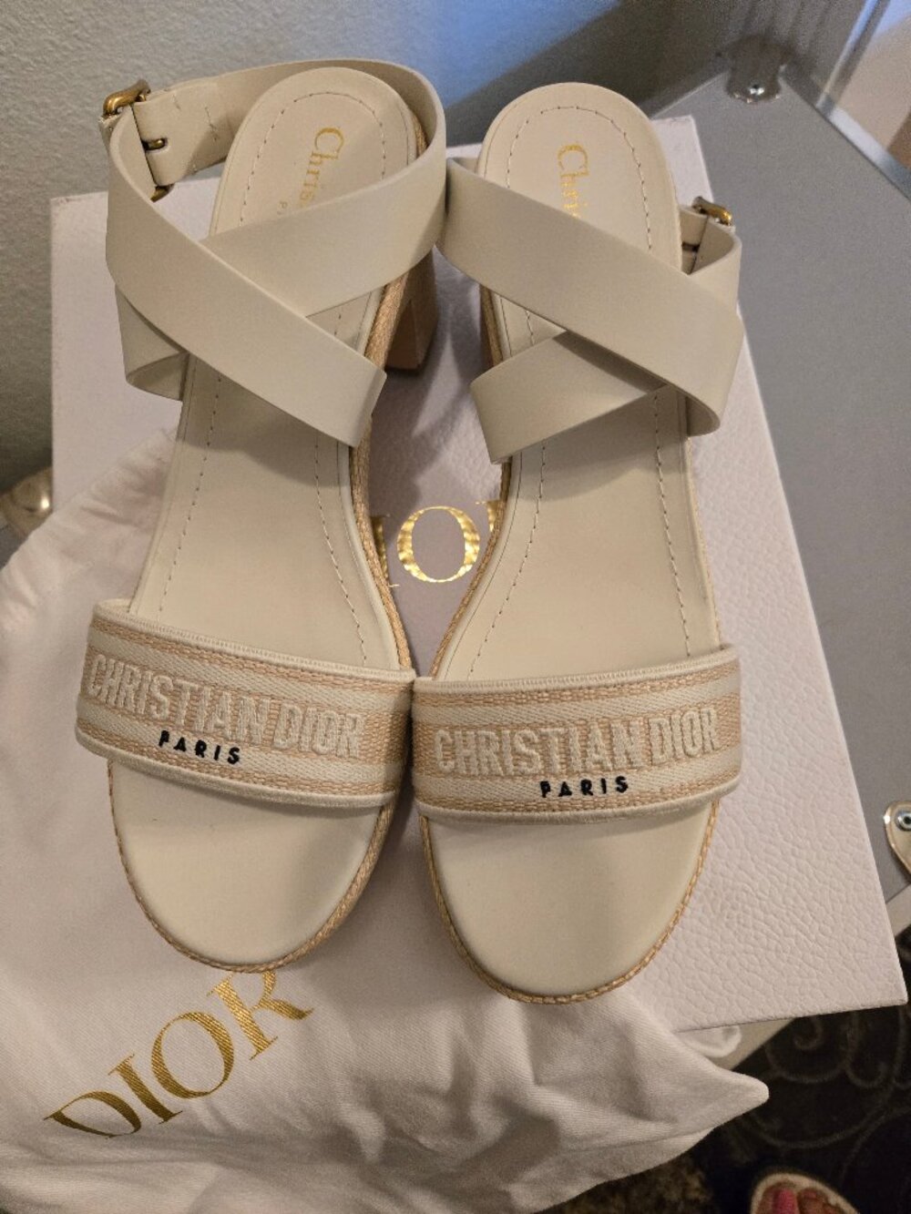 NIB Christian Dior D way Sandals Heels Size 39